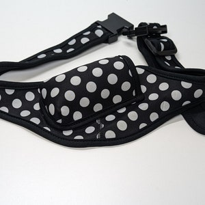 Polka Dot Wireless Mic Waist Pack for Fitness Instructors - Hands-Free mic Belt for Coaching