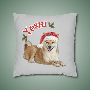 Custom Pet Christmas Pillow Cover | Personalized Holiday Throw Pillow Cover | Custom Accent Pillow Cover | Christmas Decor | Holiday Decor