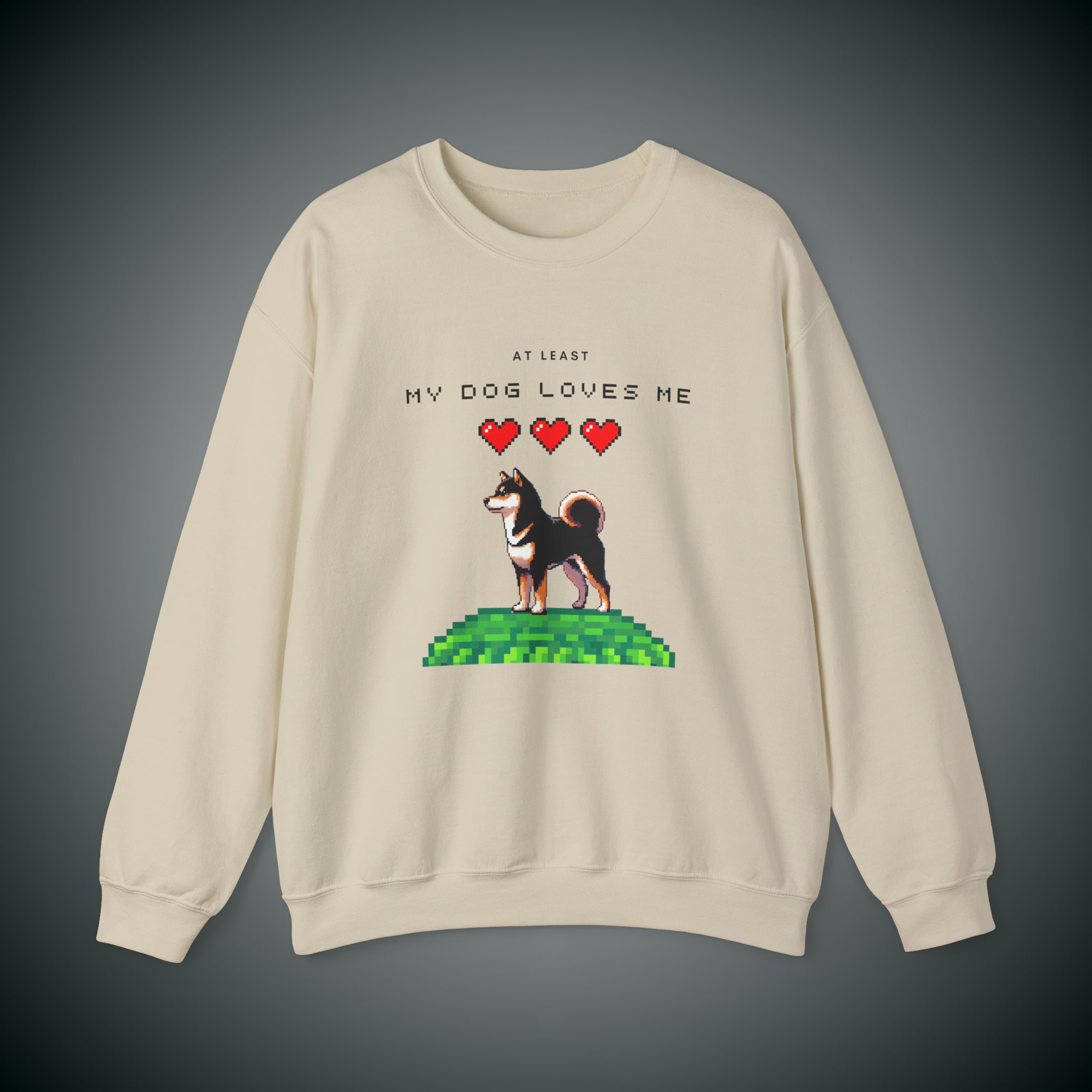Shiba Inu Sweatshirt: Pixel Art Dog Lover Valentine's Gift - Etsy