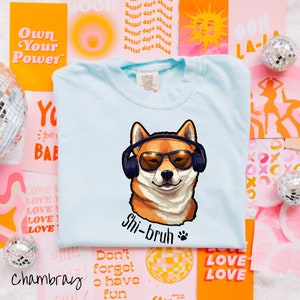 T-shirt Shi-bruh pour jeunes T-shirt Shiba Inu hanche pour enfants T-shirt casque Shiba T-shirt Shiba Inu Bruh avec poche T-shirt Shiba Lover pour garçons et filles image 5