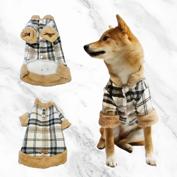 Warm Winter Dog Jacket Coat | Pet Winter Fleece Sweater | Puppy Christmas Clothing | Designer Dog Clothing | Fleece Dog Sweater