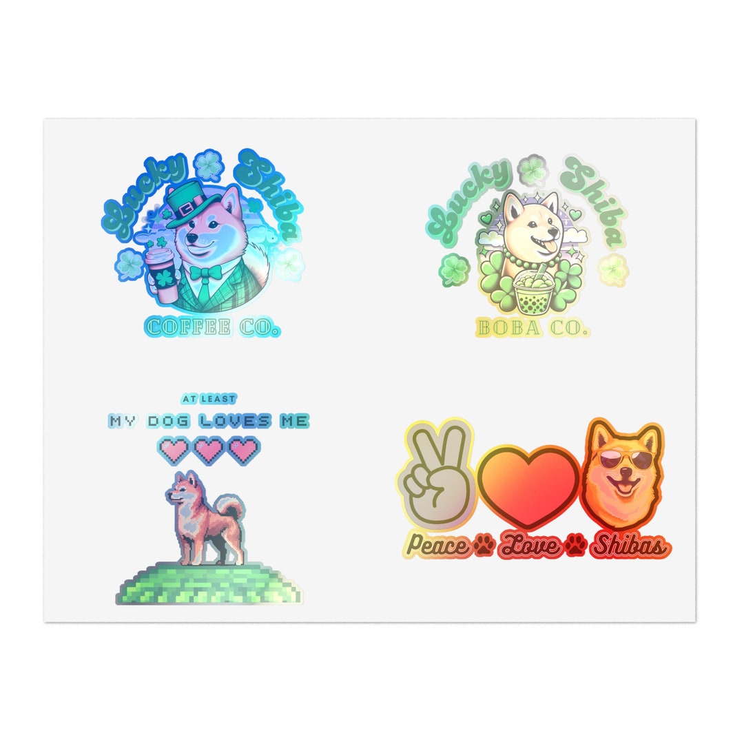 Red Shiba Inu Sticker Sheet | Shiba Inu Stickers | Holographic Stickers ...