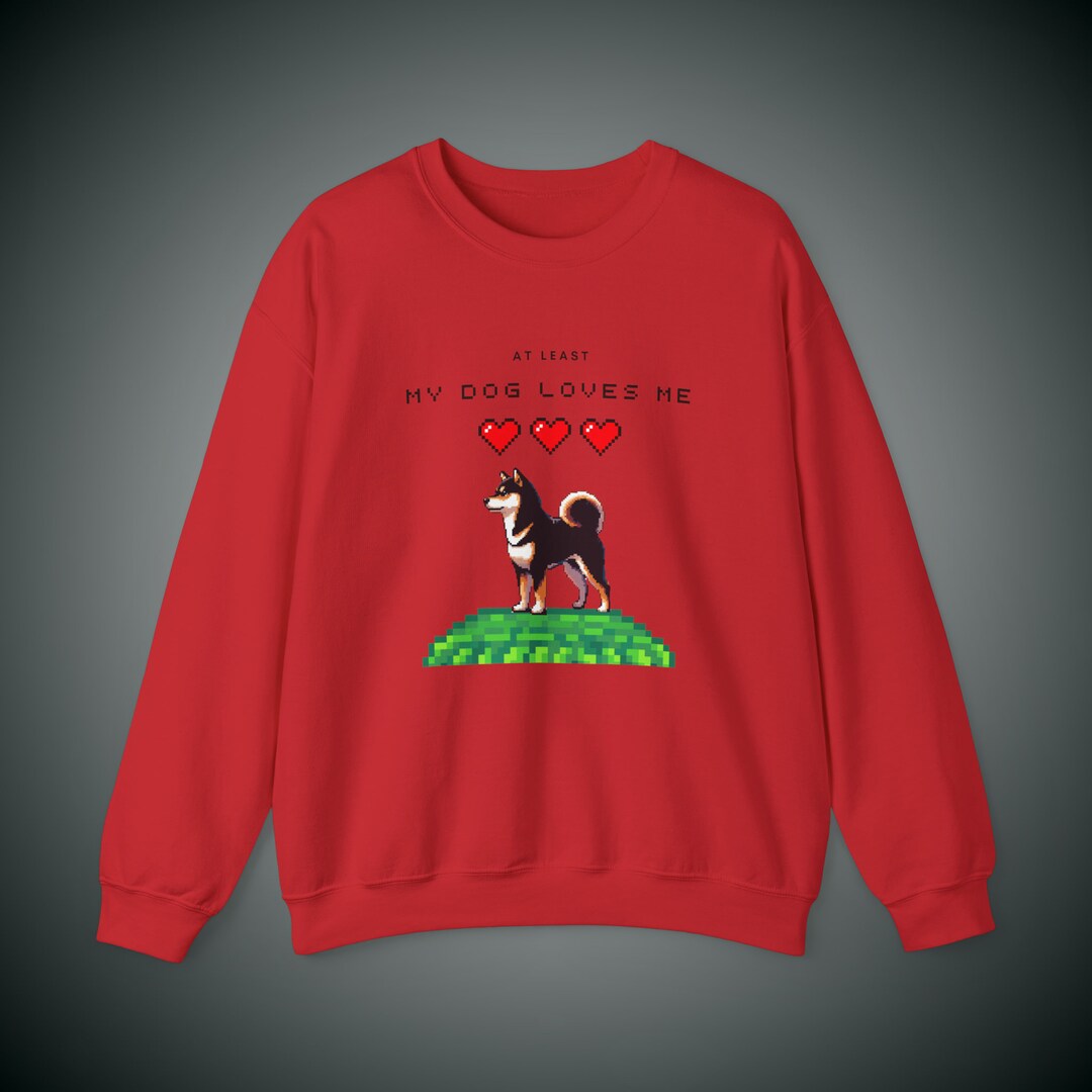 Black & Tan Shiba Inu Sweatshirt Shiba Inu Valentines Sweater Funny Dog