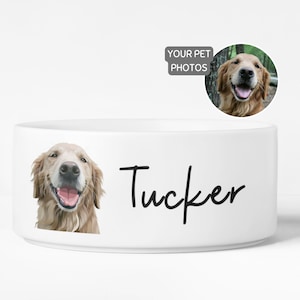 Custom Dog Bowl Using Photo With Name Personalized Pet Bowl Personalized Cat Bowl Custom Pattern New Dog Bowl Personalized Pet Portrait Bowl