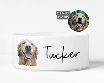 Custom Dog Bowl Using Photo With Name Personalized Pet Bowl Personalized Cat Bowl Custom Pattern New Dog Bowl Personalized Pet Portrait Bowl