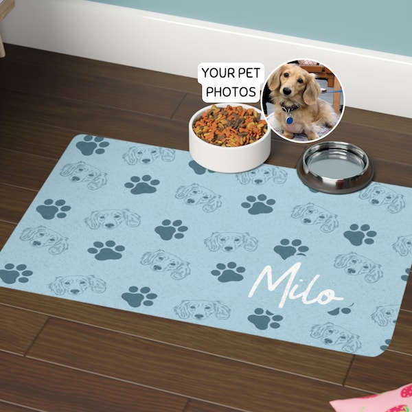 Dog Bowl Mat Etsy