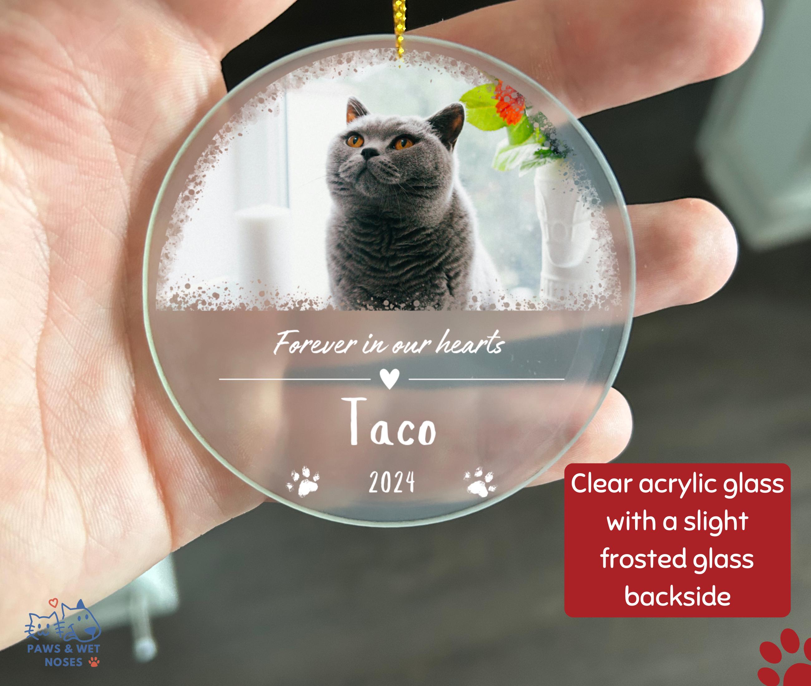 Custom Pet Glass Ornament Dog Photo Acrylic Ornament Dog Personalized ...