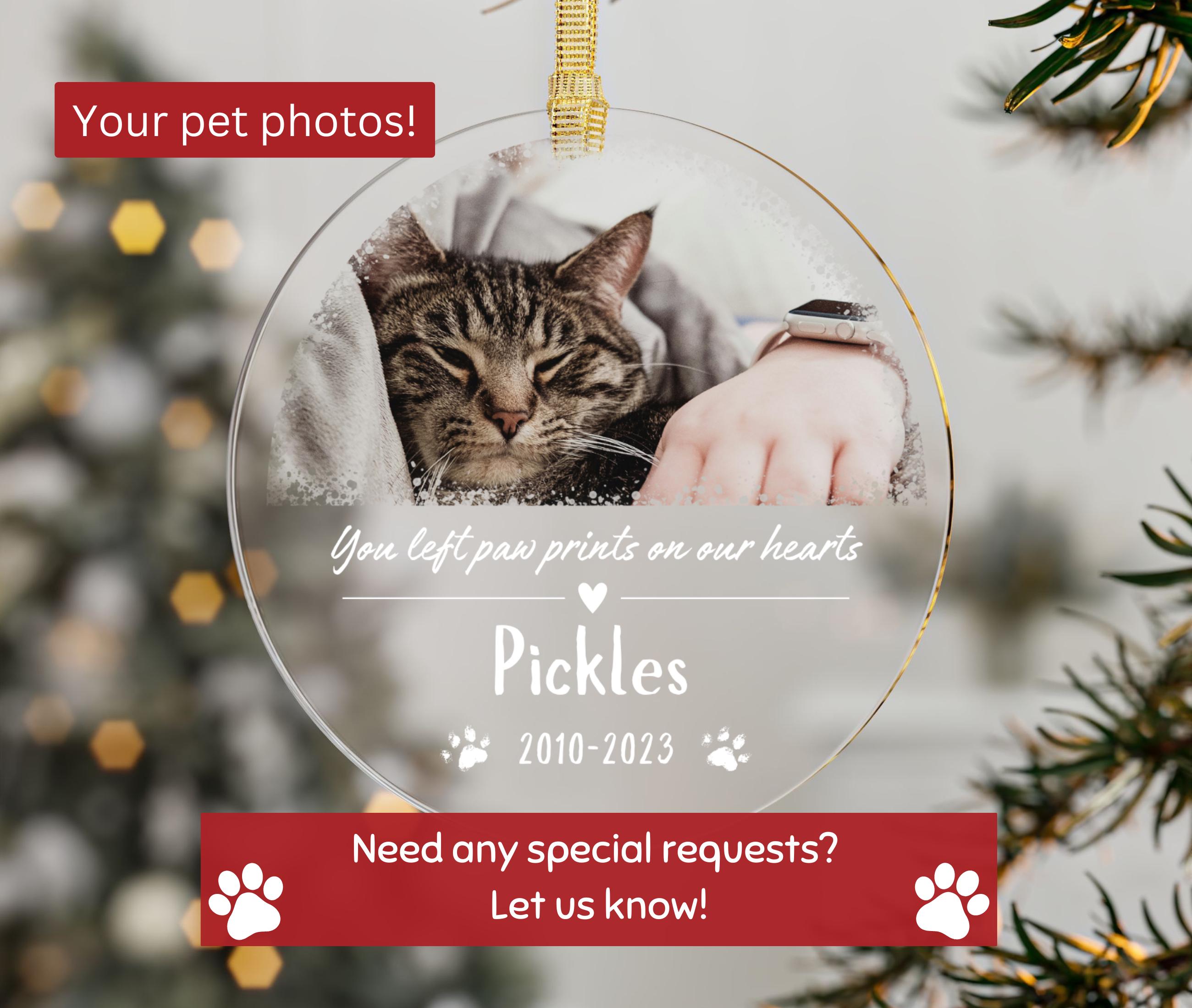 Custom Pet Glass Ornament Dog Photo Acrylic Ornament Dog Personalized ...