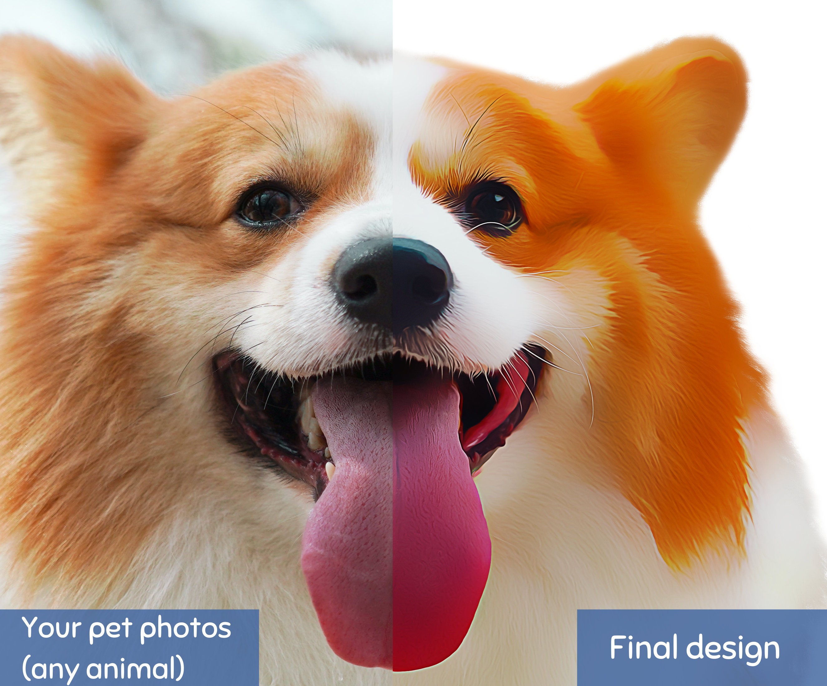 Custom Pet Magnet Using Pet Photo Custom Dog Face Magnet Personalized ...