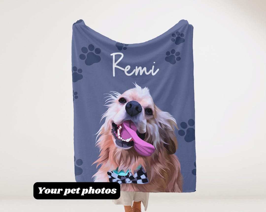 Personalized Christmas Dog/Cat Quilt/Fleece Blanket - Man/Woman With Up to 6 Pets - Merry Christmas