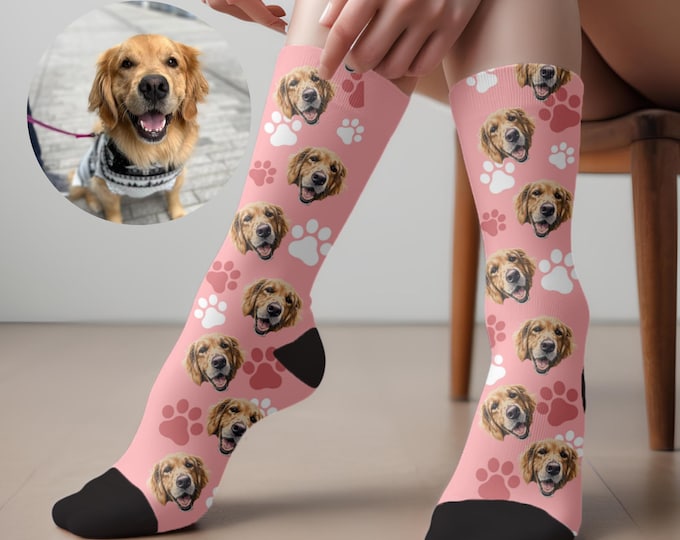 Custom Pet Socks Using Pet Photo Dog Name Socks Personalized Dog Picture Face Socks  Photo Custom Cat Socks Dog Lover Gift Cat Dad Gift