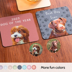 Custom Pet Coasters Using Pet Photo + Name Custom Dog Cork Coaster Custom Cat Portrait Coaster Personalized Gifts for Dog Owners Dog Dad Mom