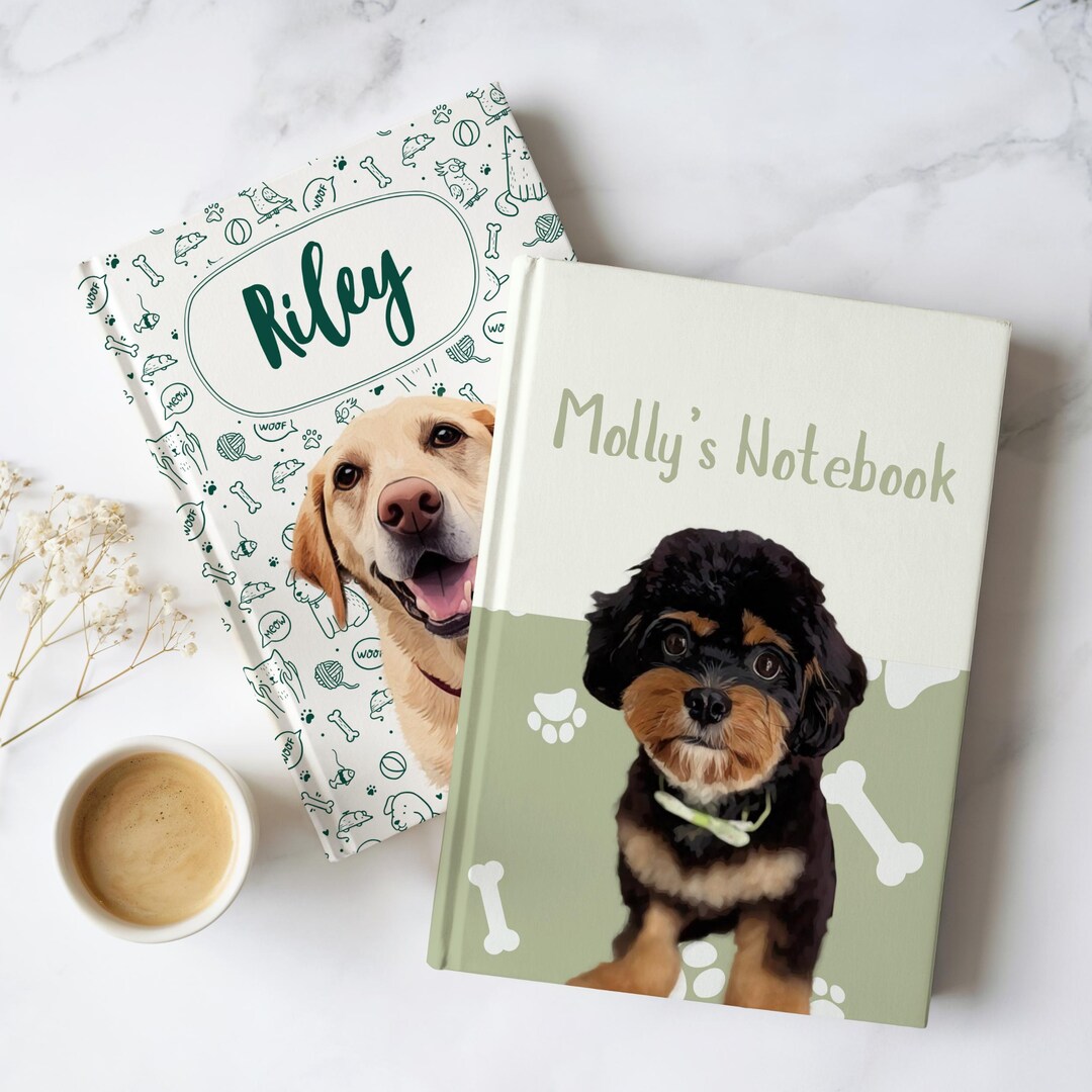 Custom Hardcover Journal With Pet Photo + Name Personalized Dog ...