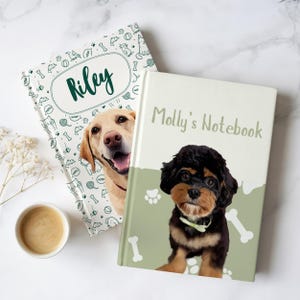 Custom Hardcover Journal with Pet Photo + Name Personalized Dog Notebook Personalized Journal Custo Cat Notebook Cover Book Lover Gift