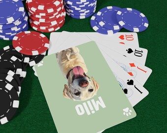 Baraja De Póquer Personalizada Con Fotos De Tu Mascota – Con Texto, 54 Cartas, Ideal Para Regalar A Amantes De Animales