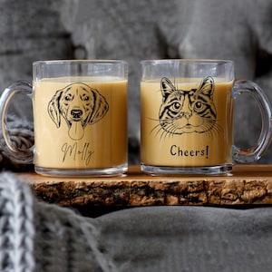 Clear Glass Cat Mug - Etsy