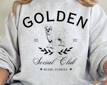 Kundenspezifischer Golden Retriever-Pullover, personalisiertes Golden Retriever-Hunde-Sweatshirt, Geschenke für Golden Retriever-Liebhaber, Golden Retriever Pullover
