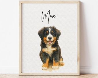 Personalisiertes Aquarell Haustier Portrait vom Foto Personalisierte Hund Illustration Zeichnung Digitale Katze Wand Kunst Individueller Hund Gemälde Haustier Erinnerungsgeschenk