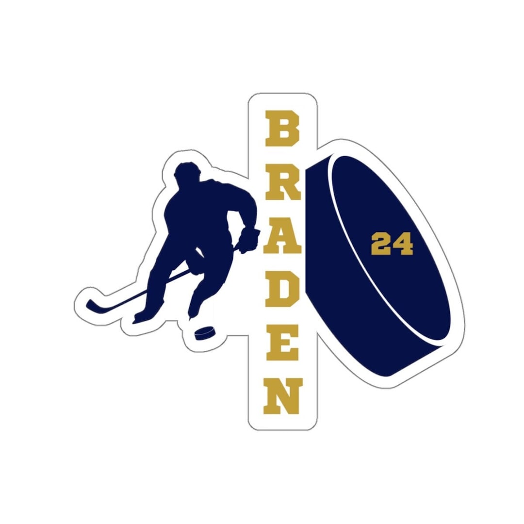 Personalized Ice Hockey Sticker, Custom Ice Hockey Sticker, Ice Hockey Sticker, Ice Hockey