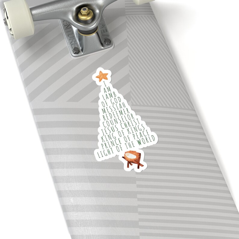 Names of Jesus Christmas Tree Shaped Sticker Christmas Tree Etsy