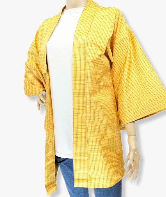 Haori Japonais vintage, rare, veste, printemps, or
