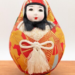 Hime Daruma Vintage - Japanse gelukspop, uniek, zeldzaam, verzamelobject, zen decoratie, cadeau-idee