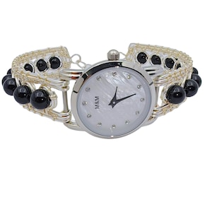 Relojes para mujer, pulsera de cuentas de perlas, reloj de pulsera con cuentas, regalo personalizado, reloj de mujer, regalos para el día de la madre