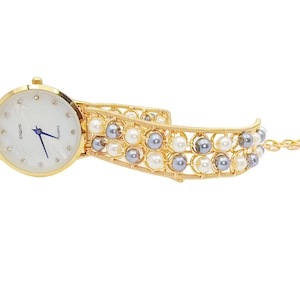Relojes para mujer, pulsera de cuentas de perlas, reloj de pulsera con cuentas, regalo personalizado, reloj de mujer, regalos para el día de la madre
