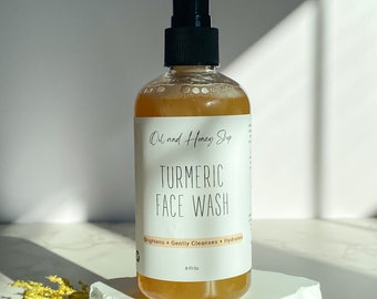 Turmeric Face Wash / Turmeric Cleanser / All Natural Face Wash / Hydrating Cleanser / Face Wash for Acne / Organic Face Wash