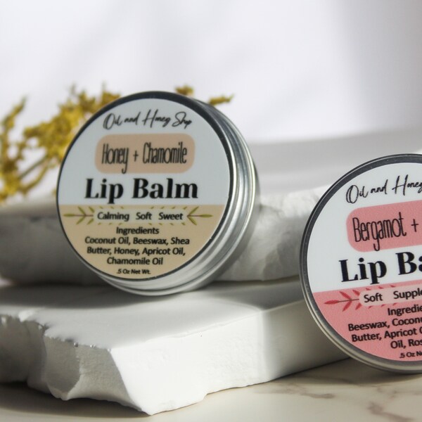 Essential Oil Lip Balm / Organic Lip Balm / Lip Care / SPF Enhanced / Clean Ingredients / For Dry Lips /