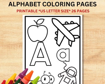 A-Z Animals Coloring Pages | Printable Alphabet Coloring Pages for Kids | Coloring Sheets for Kids in Homeschooling or Classroom Learning