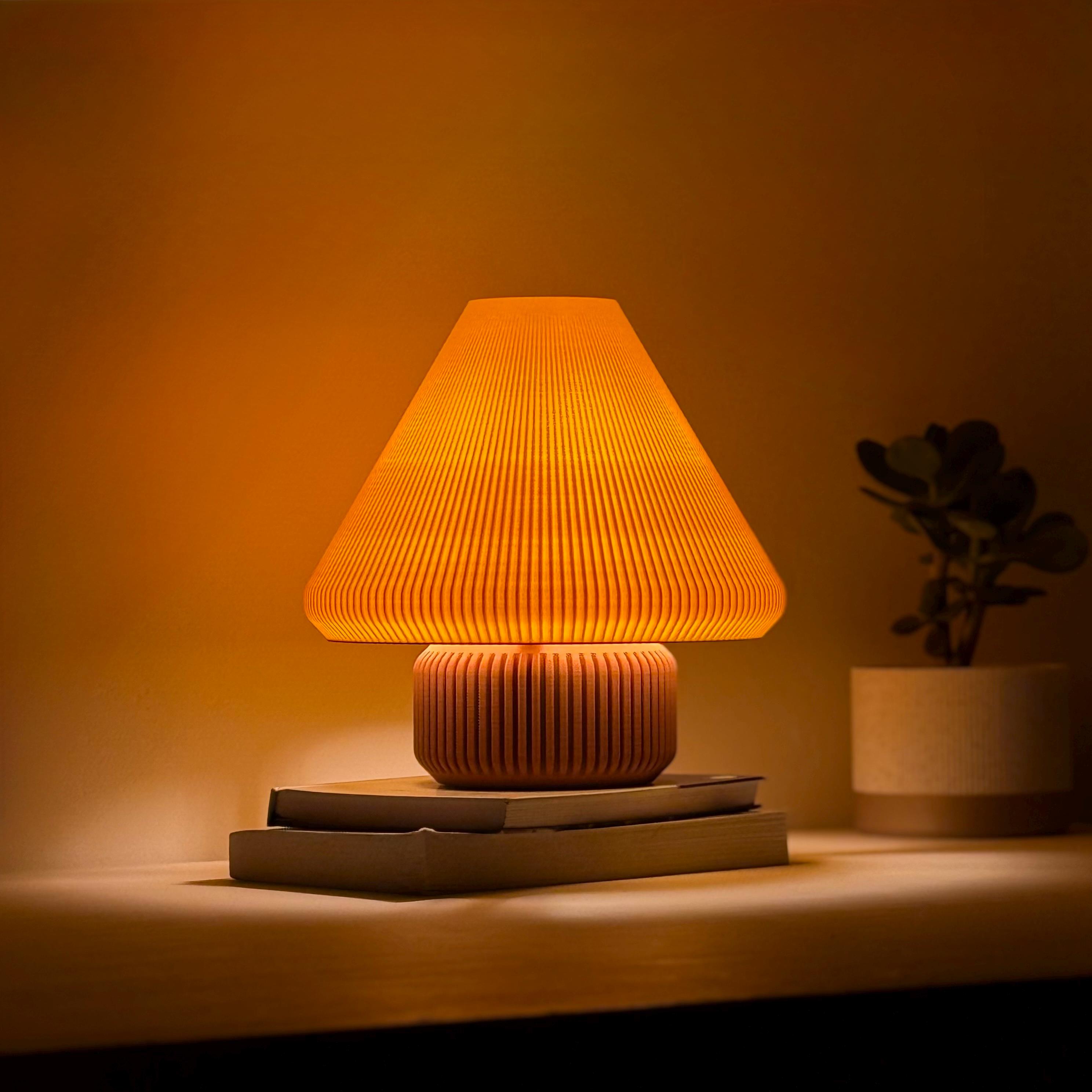Minimalist Table Lamp with Warm Glow – Modern Bedside & Desk Lamp, Cozy Ambient Lighting, E26, E27 Bulb Holder