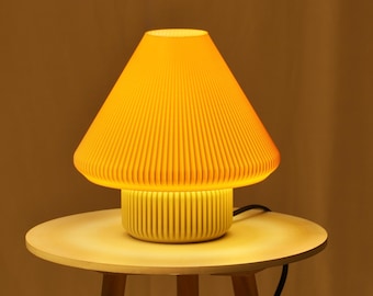 Scandinavian Minimalist Table Lamp with Warm Glow – Modern Bedside & Desk Lamp, Neutral Ambient Lighting, E26 E27 Bulb Holder