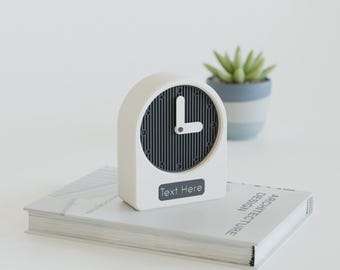 Personalized Desk Clock, Custom Name , Minimalist Desktop Clock, Modern Office Decor, Gift for Him/Her,