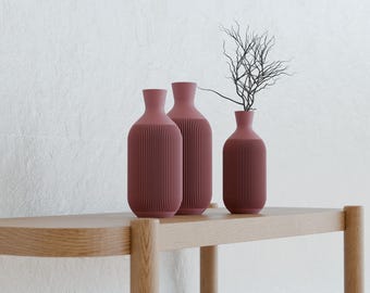 Modern Decorative Vase, Waterproof Flower Vessel, Dining Table Decor, Minimalist Centerpiece, Scandinavian Home Accent