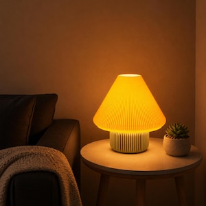 Japandi tafellamp met warme gloed – minimalistische nacht- en bureaulamp, sfeerverlichting in aardetinten, E26 E27 fitting