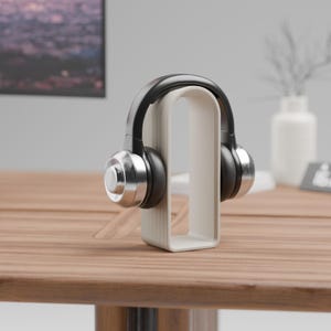 Minimalist Custom Headphone Stand – 3D Printed Personalized Headphone Holder – Headset Stand For Desk Organizer And Decor – Best Gamer Gift