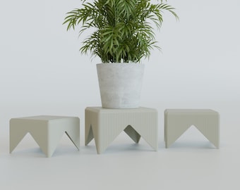 Plant Stand, Indoor Plant Riser, Modern Pedestal, Air Purifier Stand, 3D Printed PLA Display Platform, Minimalist Home Decor
