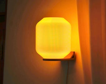 Plug In Wall Sconce Light, Mood Lighting Lamp, Contemporary Wall Lamp with Soft Glow – Minimalist Design for Bedrooms, Hallways, and Offices