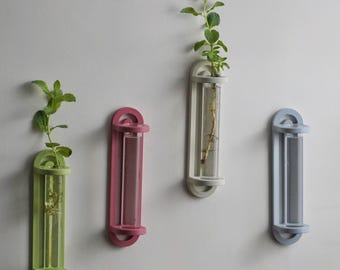 Wall Mounted Propagation Planter – Minimal Test Tube Vase for Indoor Plants & Cuttings