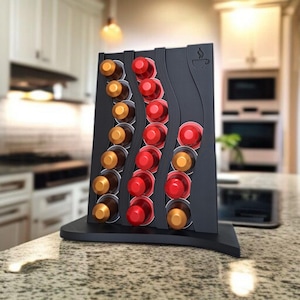 Wavy Nespresso Pod Holder | Modern Capsule Rack | Coffee Station Organizer