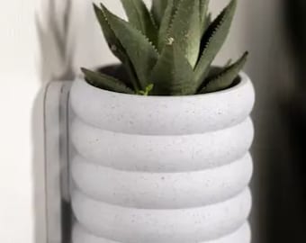 Big Bubbles Wall Planter | Hanging Plant Pot | Matte Marble PLA | 3D Printed Home Decor | Vertical Garden | Home Garden