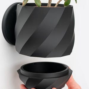 Twisted Planter - Sleek, Modern Planter with Hidden Drip Tray