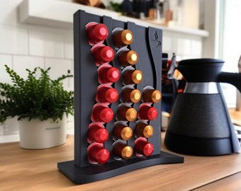 Wavy Nespresso Pod Holder | Modern Capsule Rack | Coffee Station Organizer