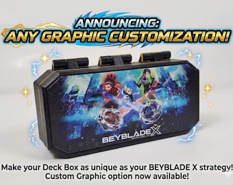 Beyblade X Deck Box with Lanyard | Victory Beyblade Case | 3-Slot Magnetic Storage & Tournament Ready