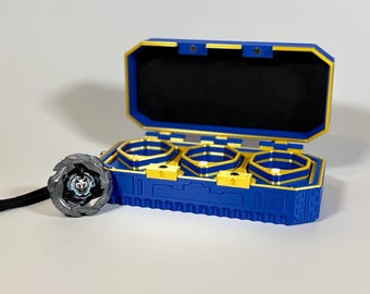 Beyblade X Deck Box with Lanyard | Victory Beyblade Case | 3-Slot Magnetic Storage & Tournament Ready