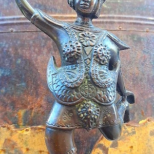 8,46 inch Rare Vintage Applied Arts School of Bien Hoa Apsara Dancer Statue | Cambodian Royal Ballet Art (1920-1954)