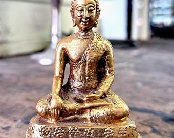 Estatua de Buda meditando de latón - Decoración del hogar (8 cm)