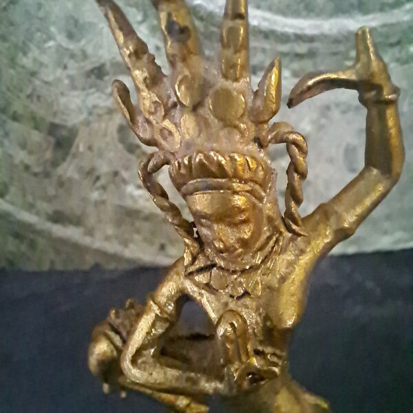 3,97 inch Brass Dancing Hindu God Shiva Bell found by Willabird Designs Vintage Finds