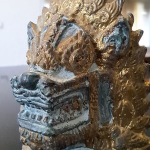 4,72 inch Chinese Guardian Lion  Vintage Dog Lion Foo